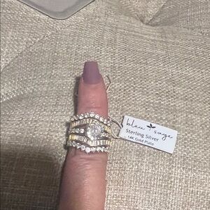 Blu Sage Silver and Gold Plated Ring